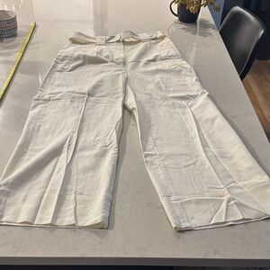 Banana Republic Off-White Trousers sz 8 long